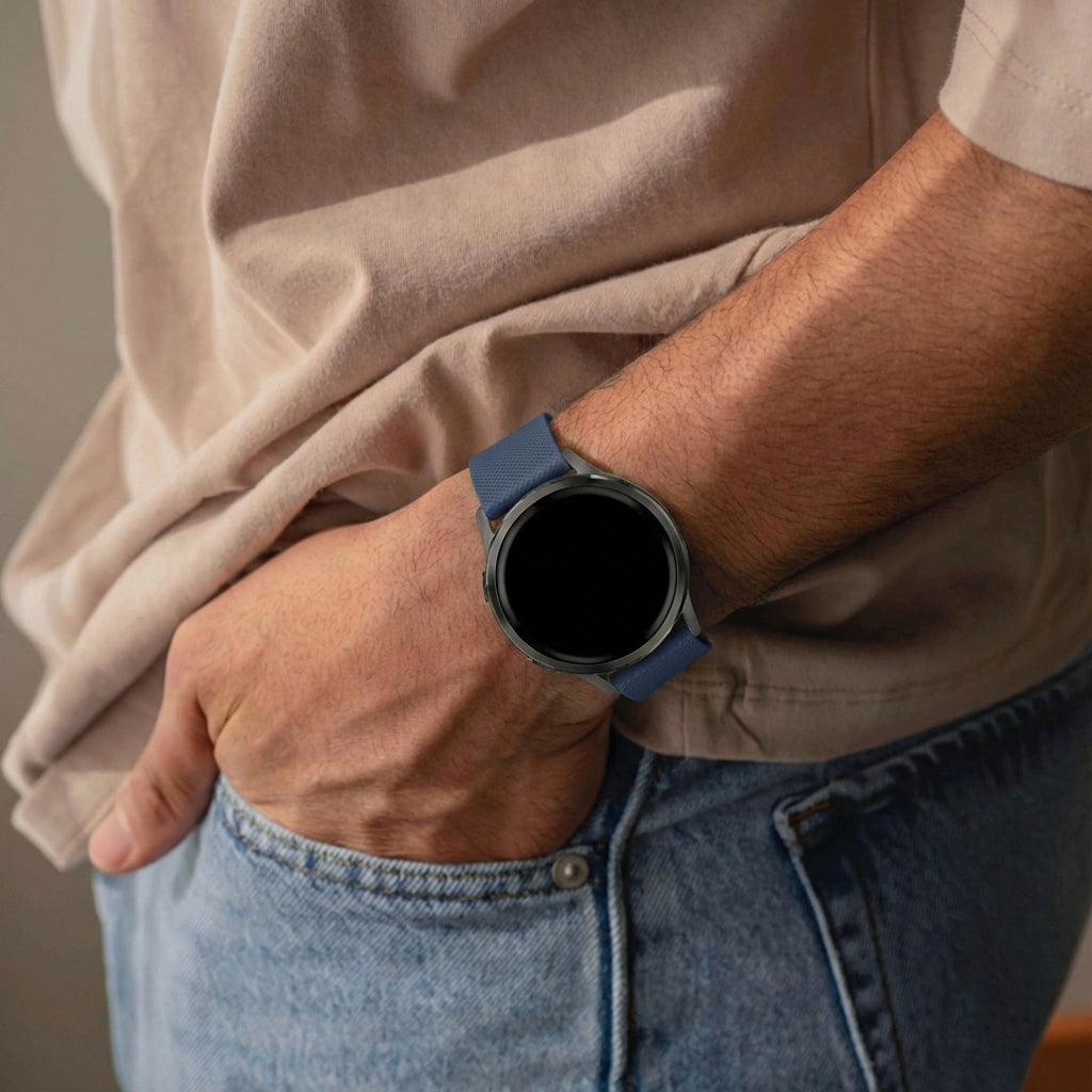 Bandz Garmin Forerunner 645 Silikonarmband 'Premium' (Dunkelblau)