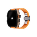 Reqior Apple Watch Ultra Hülle mit integriertem Gummi-Armband (Schwarz/Orange)
