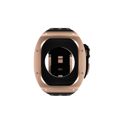 Reqior Apple Watch 45mm Polymer and Metal Case with Rubber Strap (Rose Gold)
