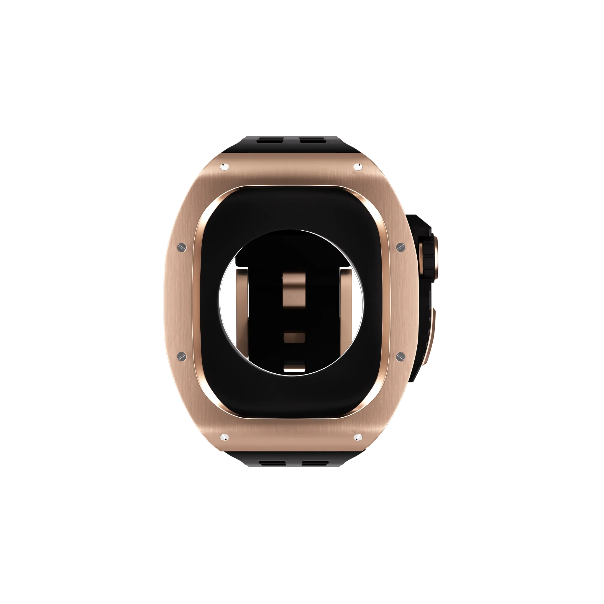 Reqior Apple Watch 45mm Polymer and Metal Case with Rubber Strap (Rose Gold)