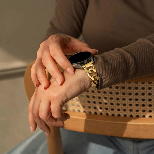 Samsung Galaxy Watch 4 - 44mm Steel Chain Strap (Gold)