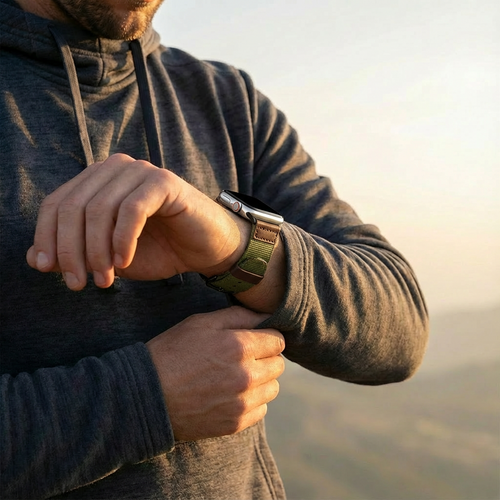 Apple Watch Canvas Armband (Armee Grün)