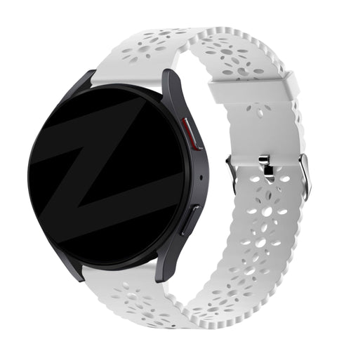 Bandz Amazfit Cheetah 2 Pro Gemustertes Silikonarmband (Weiß)
