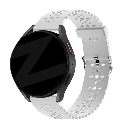 Bandz Oozoo Smartwatch 20mm Gemustertes Silikonarmband (Weiß)