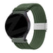 Bandz Amazfit Active 3 Premium Woven Nylon Strap (Olive Green)
