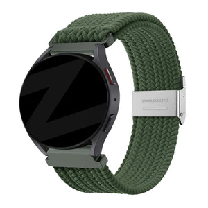 Bandz Amazfit Active 2 geflochtenes Nylon Band (Olivgrün)