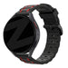 Bandz Amazfit GTR 4 Striped Sport Strap (Black/Red)