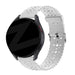 Bandz Samsung Galaxy Watch 3 41mm Silikonarmband mit Blumenmuster (Weiß)