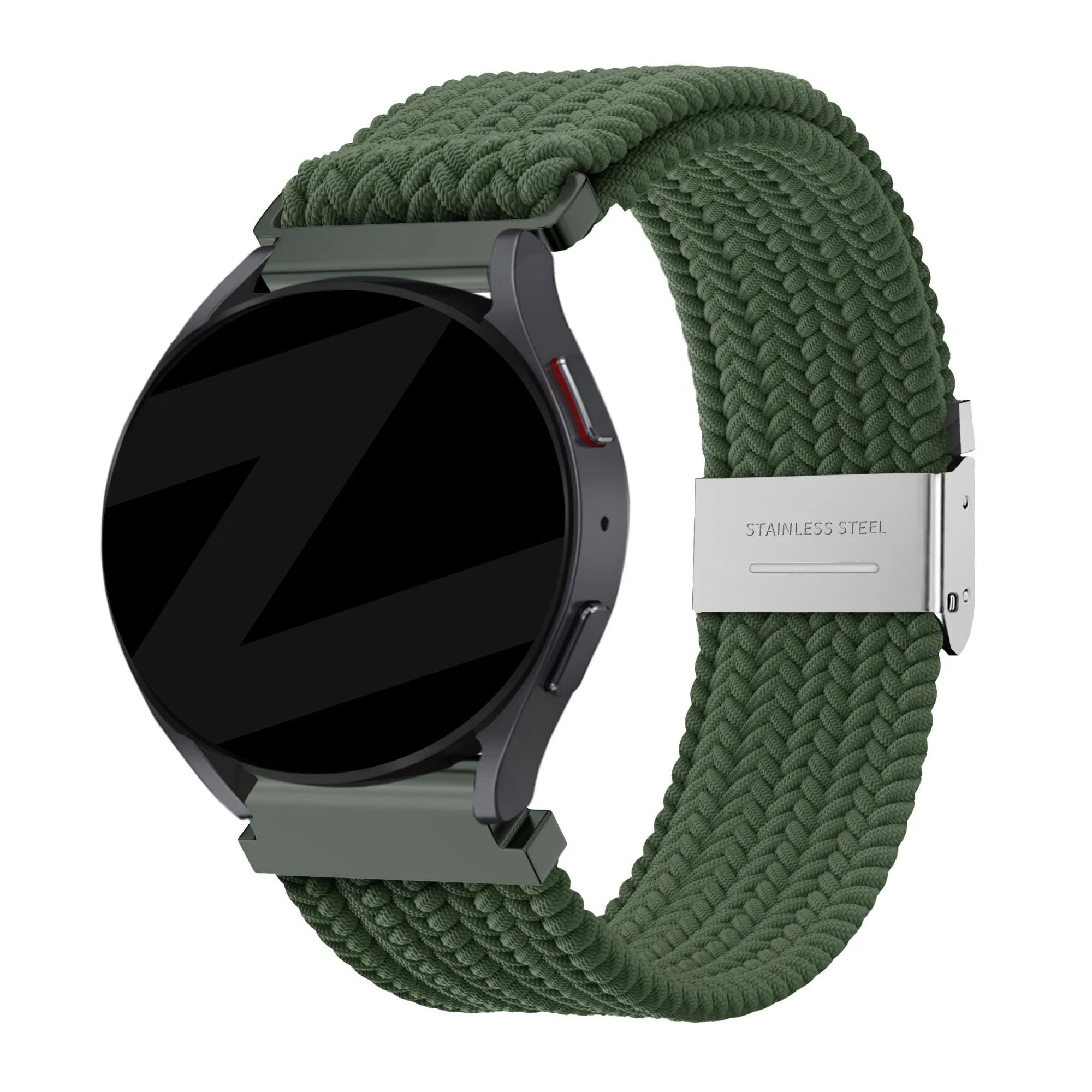 Bandz Amazfit Bip 6 Woven Nylon Strap (Olive Green)