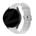 Bandz Samsung Galaxy Watch Active Silikonarmband mit Blumenmuster (Weiß)