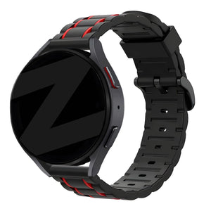Bandz Amazfit Cheetah (Pro) Sportarmband gestreift (Schwarz/Rot)