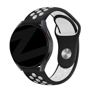 Bandz Actyve Smartwatch 20mm Sport Strap 'Deluxe' (Black/White)