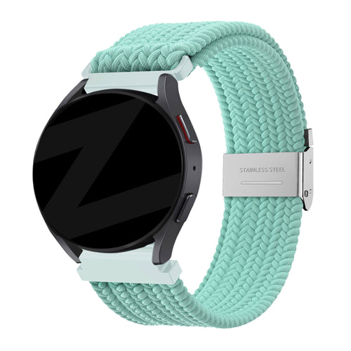 Bandz Garmin Vivomove Style Gewebtes Nylonarmband (Türkis)