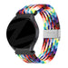 Bandz Garmin Vivomove Trend Gewebtes Nylonarmband (Regenbogen)