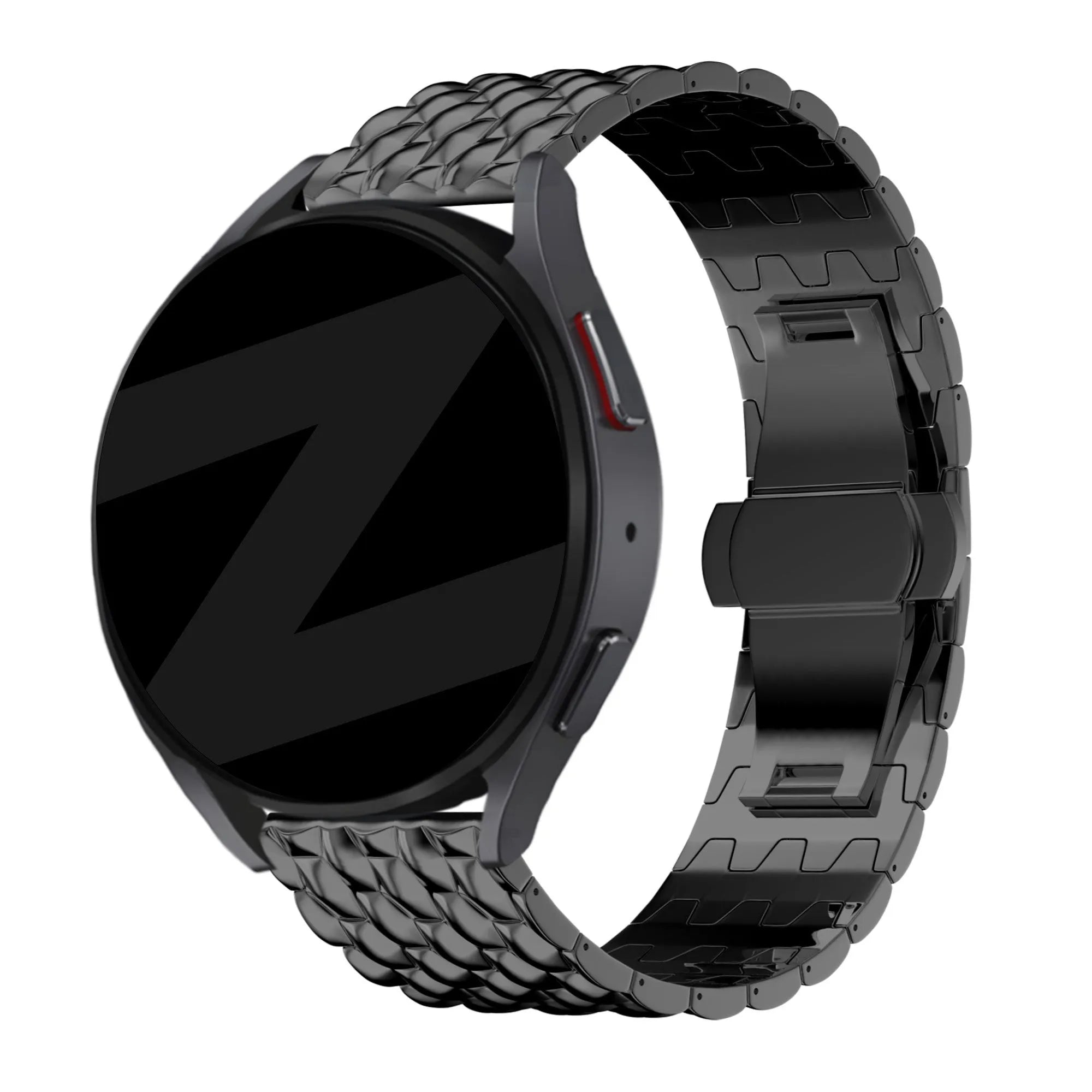 Bandz Amazfit Active 2 Steel Strap 'Dragon' (Black)