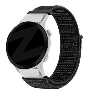 Bandz Garmin Forerunner 965 Nylon Loop-Armband (Schwarz)
