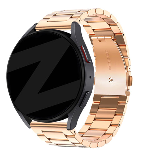 Bandz Garmin Venu 2 Plus Steel Strap 'Classic' (Rose Gold)