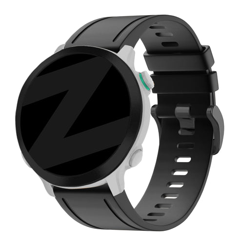Bandz Garmin Approach S70 - 42mm Silikonarmband mit Schnalle (Schwarz)