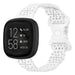 Fitbit Versa 3 Silikonarmband mit Muster (Weiß)