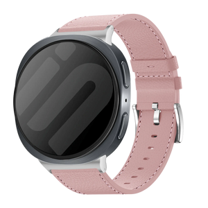 Samsung Galaxy Watch 8 - 44mm Gebürstetes Lederarmband (Rosa)