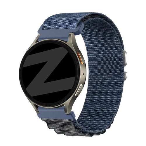 Bandz Samsung Galaxy Watch Active Alpine Nylonarmband (Grau-Blau)