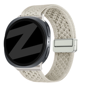 Bandz Samsung Galaxy Watch 8 - 44mm Vintage Nylon Strap (Starlight)