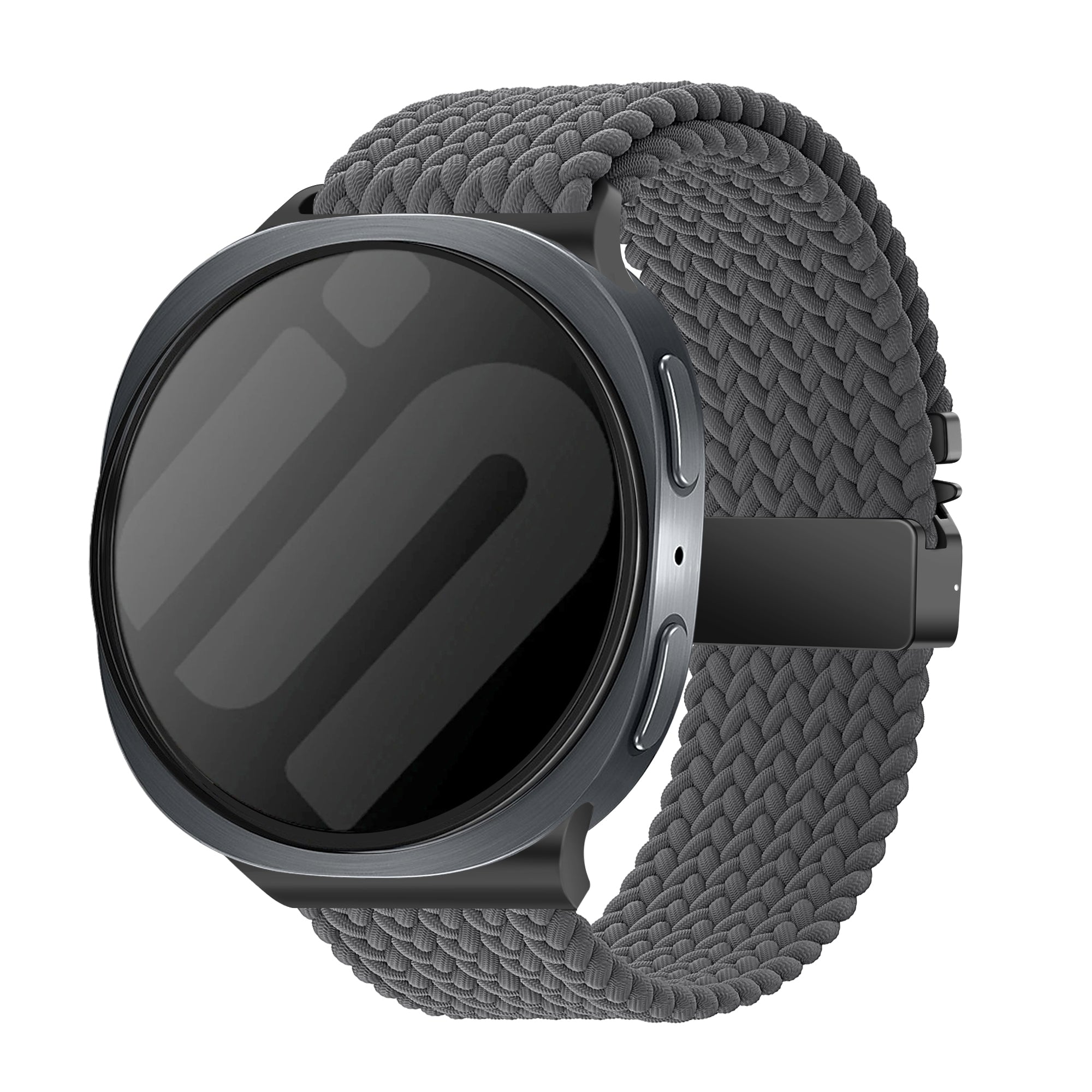 Samsung Galaxy Watch 8 - 40mm Geflochtenes Armband mit P-Schnalle (Dunkel Grau)