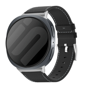 Samsung Galaxy Watch 8 - 40mm Gebürstetes Lederarmband (Schwarz)