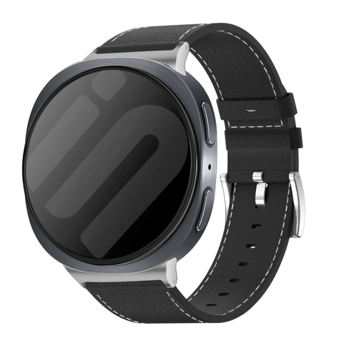 Samsung Galaxy Watch 8 - 40mm Gebürstetes Lederarmband (Schwarz)