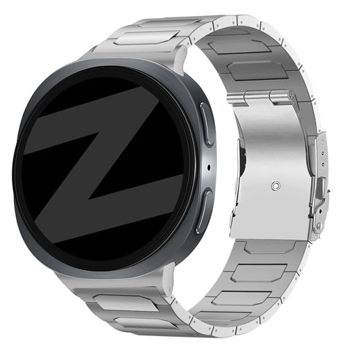 Bandz Samsung Galaxy Watch 8 - 44mm Titan-Armband 'Deluxe' (Silber)