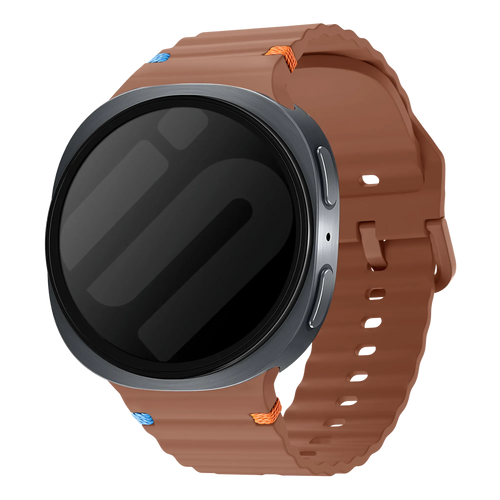 Samsung Galaxy Watch 8 Classic Wave Silicone Strap (Brown)