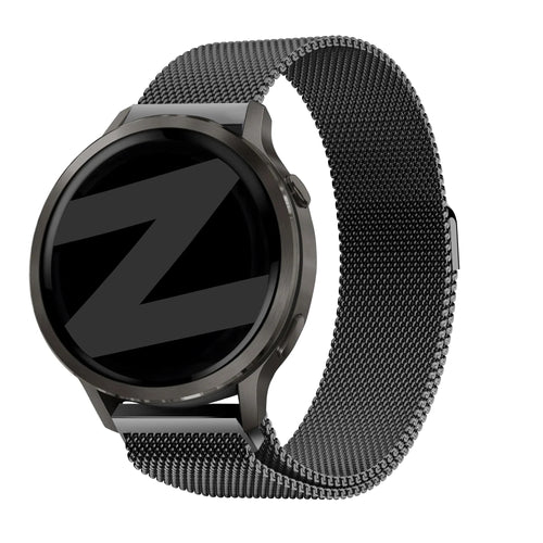 Bandz Garmin Venu 4 - 41mm Milanese Loop Armband (Schwarz)