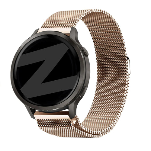Bandz Garmin Vivoactive 4s Milanese Loop Armband (Roségold)
