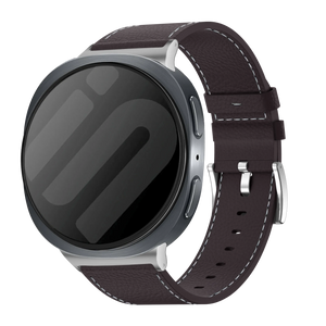 Samsung Galaxy Watch 8 - 40mm Gebürstetes Lederarmband (Kaffee Braun)