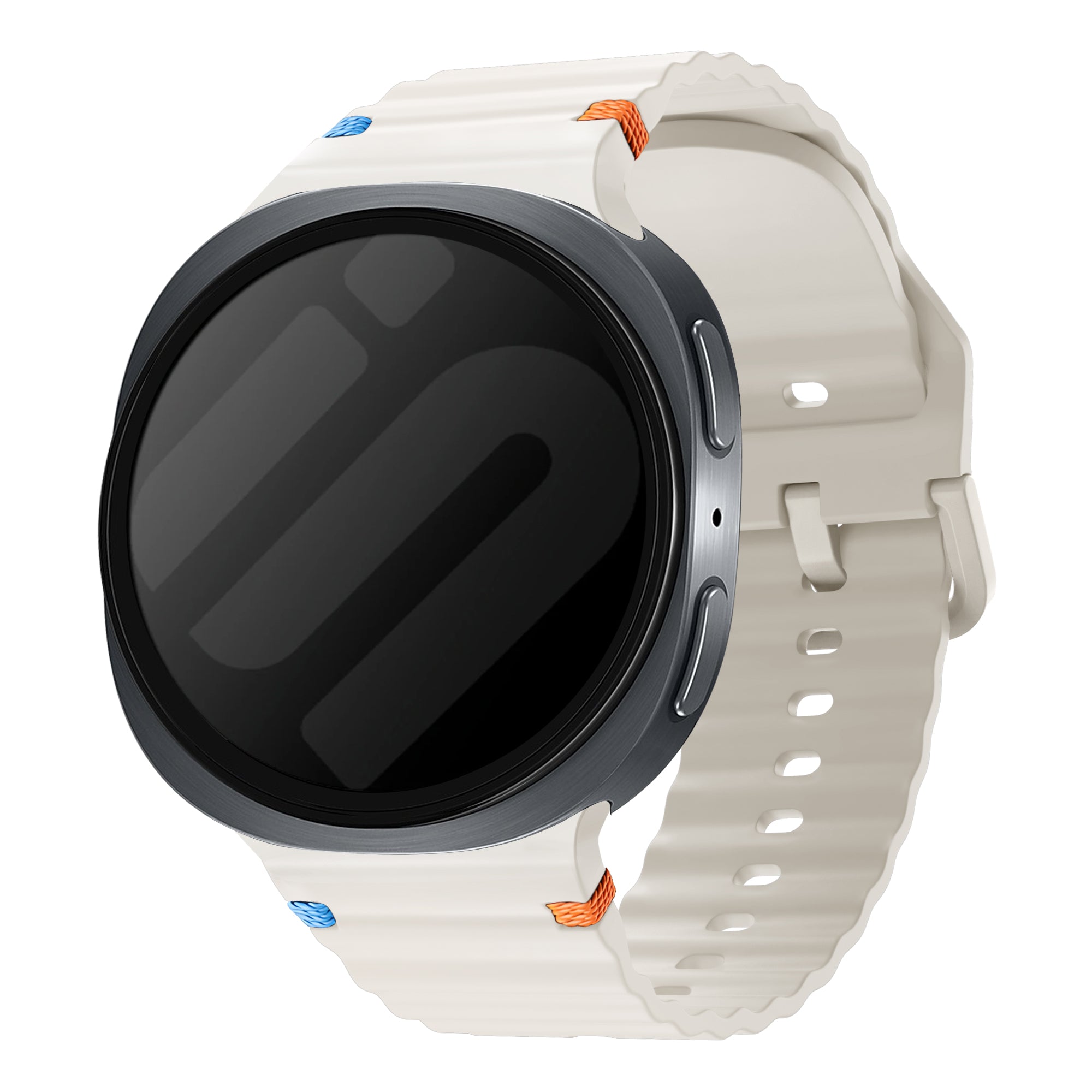 Samsung Galaxy Watch 9 - 40mm Wave Silicone Strap (Starlight)