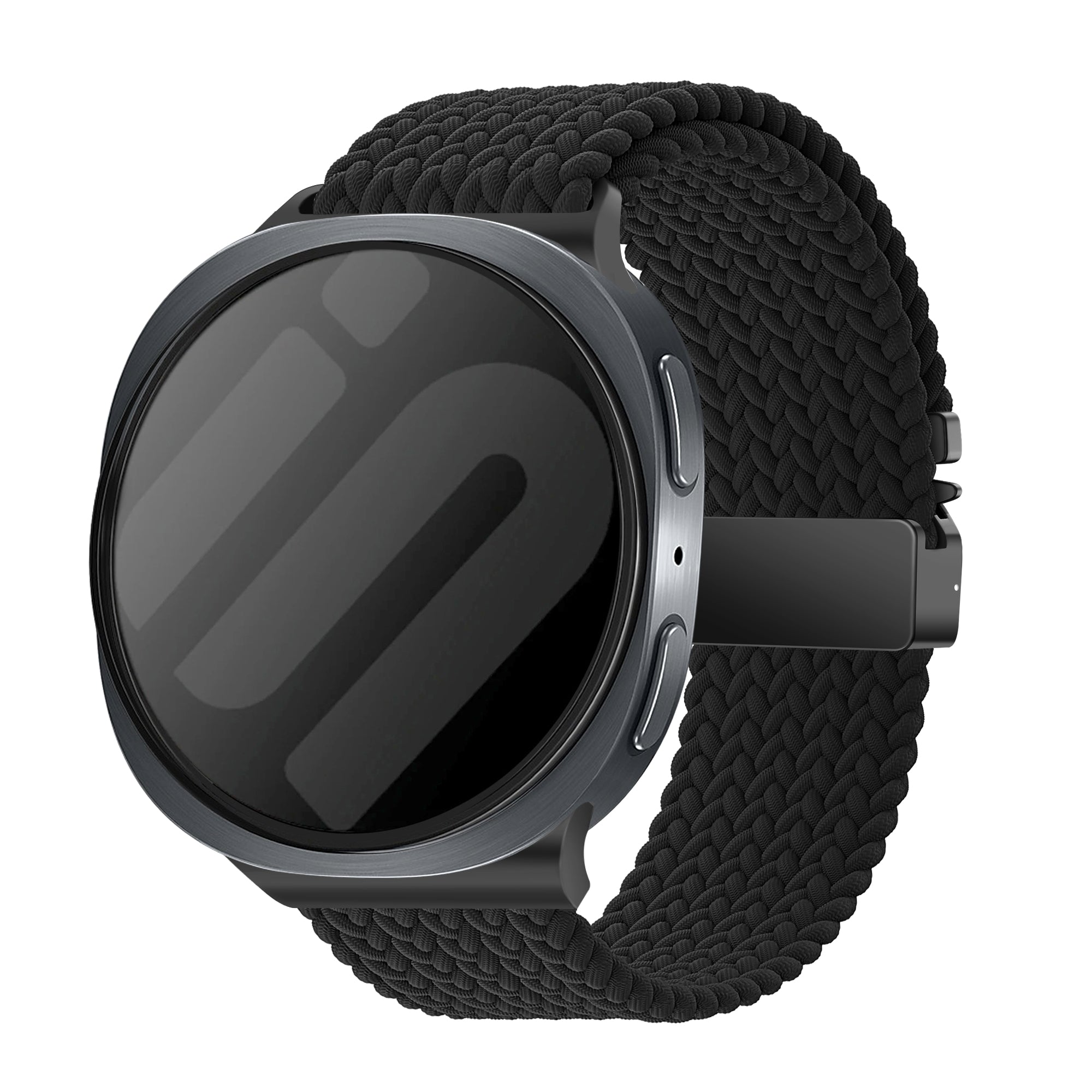 Samsung Galaxy Watch 8 - 40mm Geflochtenes Armband mit P-Schnalle (Schwarz)