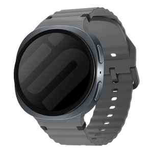 Samsung Galaxy Watch 8 - 44mm Wave Silicone Strap (Dark Grey)