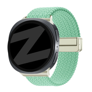 Bandz Samsung Galaxy Watch 8 - 44mm Magnetisches Geflochtenes Armband (Mintgrün)