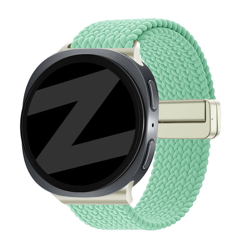 Bandz Samsung Galaxy Watch 8 - 44mm Magnetisches Geflochtenes Armband (Mintgrün)