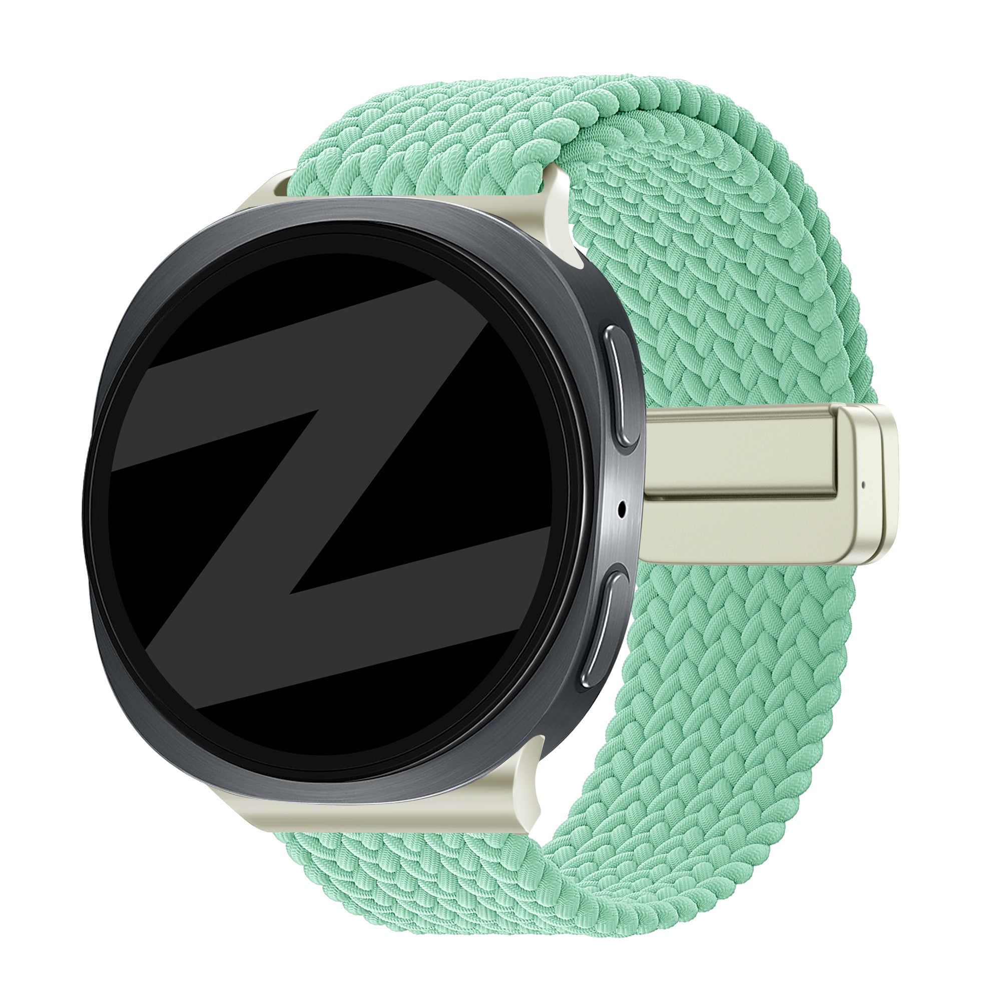 Bandz Samsung Galaxy Watch 8 - 44mm Magnetisches Geflochtenes Armband (Mintgrün)