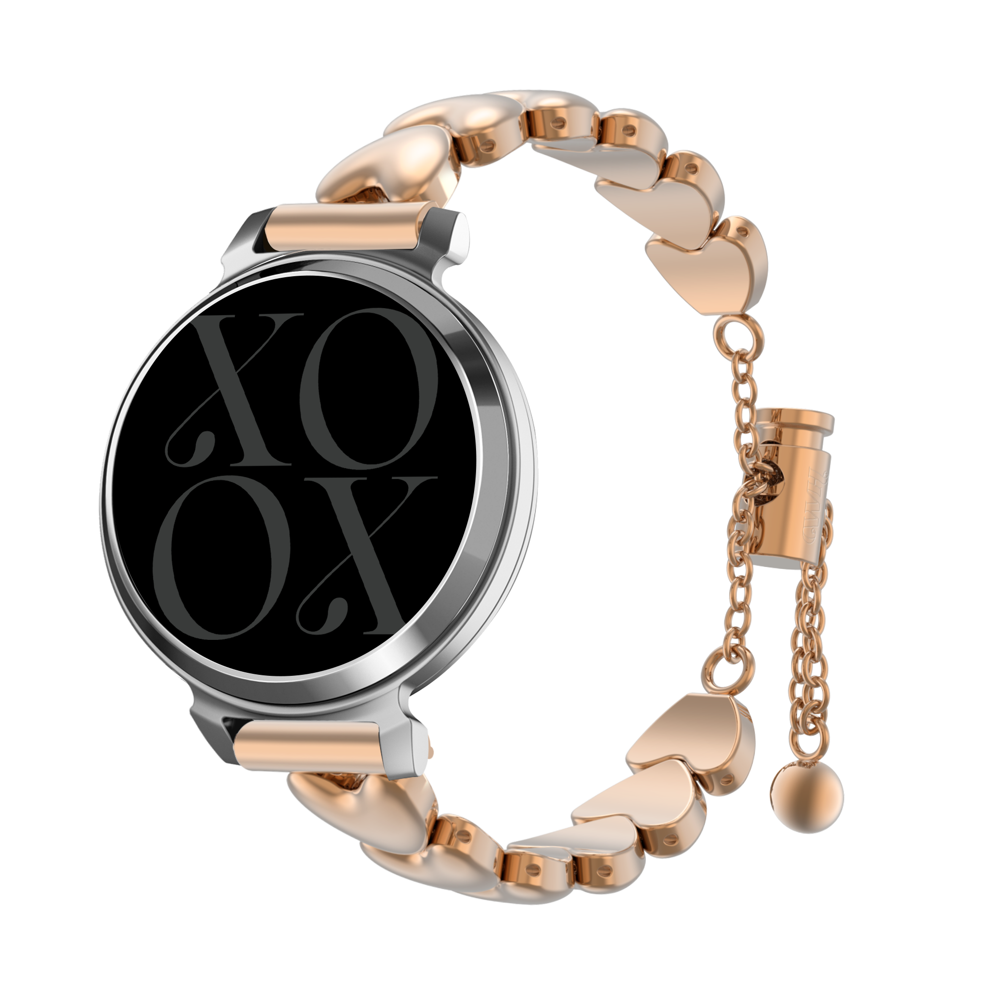 xoxo Wildhearts Garmin Lily 2 Stahlarmband 'Hearts' (Roségold)