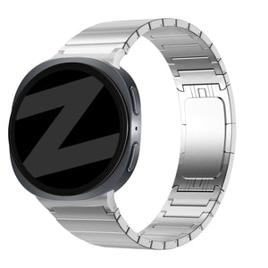 Bandz Samsung Galaxy Watch 8 - 44mm Titanium Strap 'One Bead' (Silver)