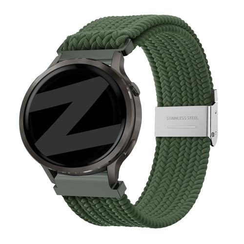 Bandz Garmin Forerunner 70 Gewebtes Nylonarmband (Olivgrün)