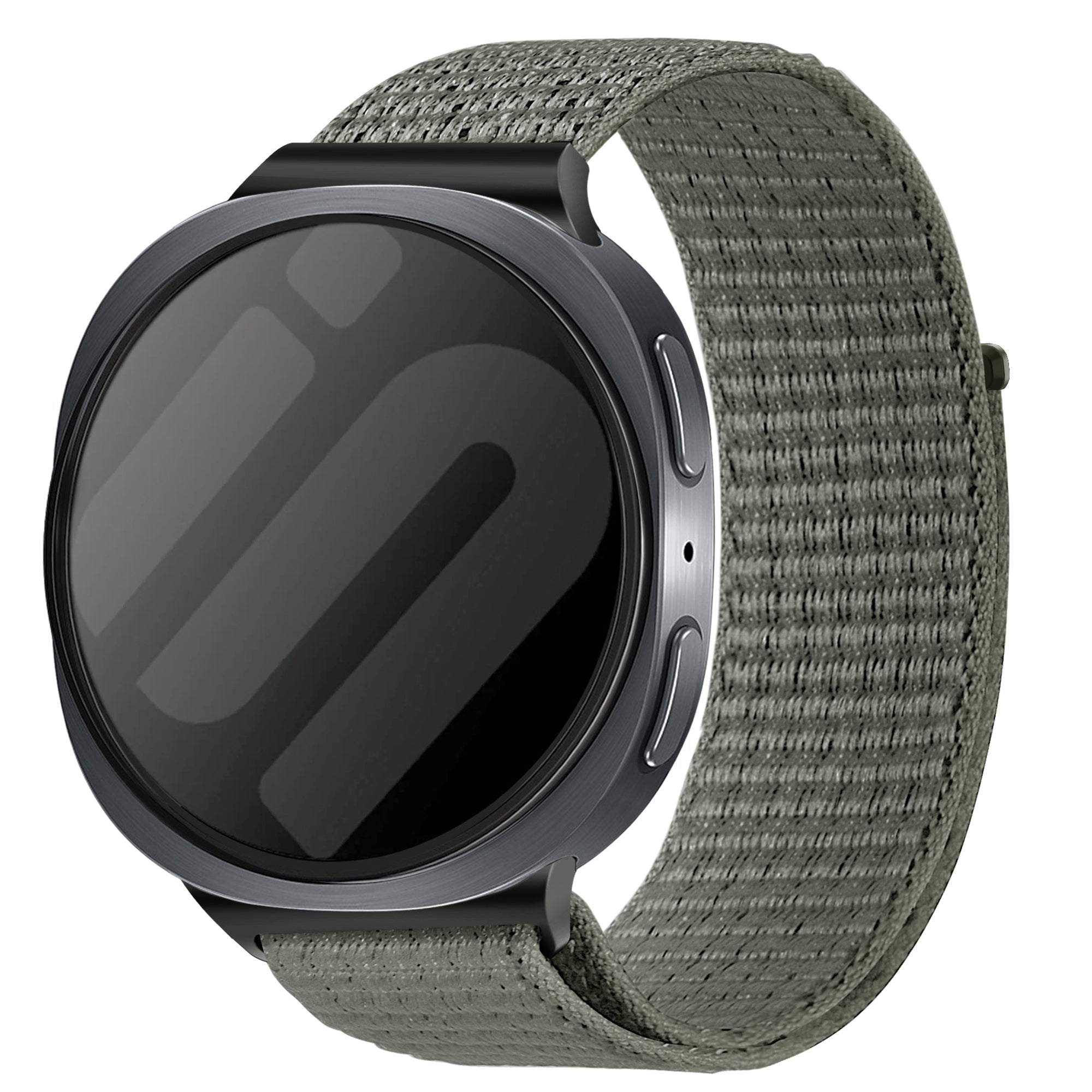 Samsung Galaxy Watch 8 Classic Nylonarmband (Grau-Grün)