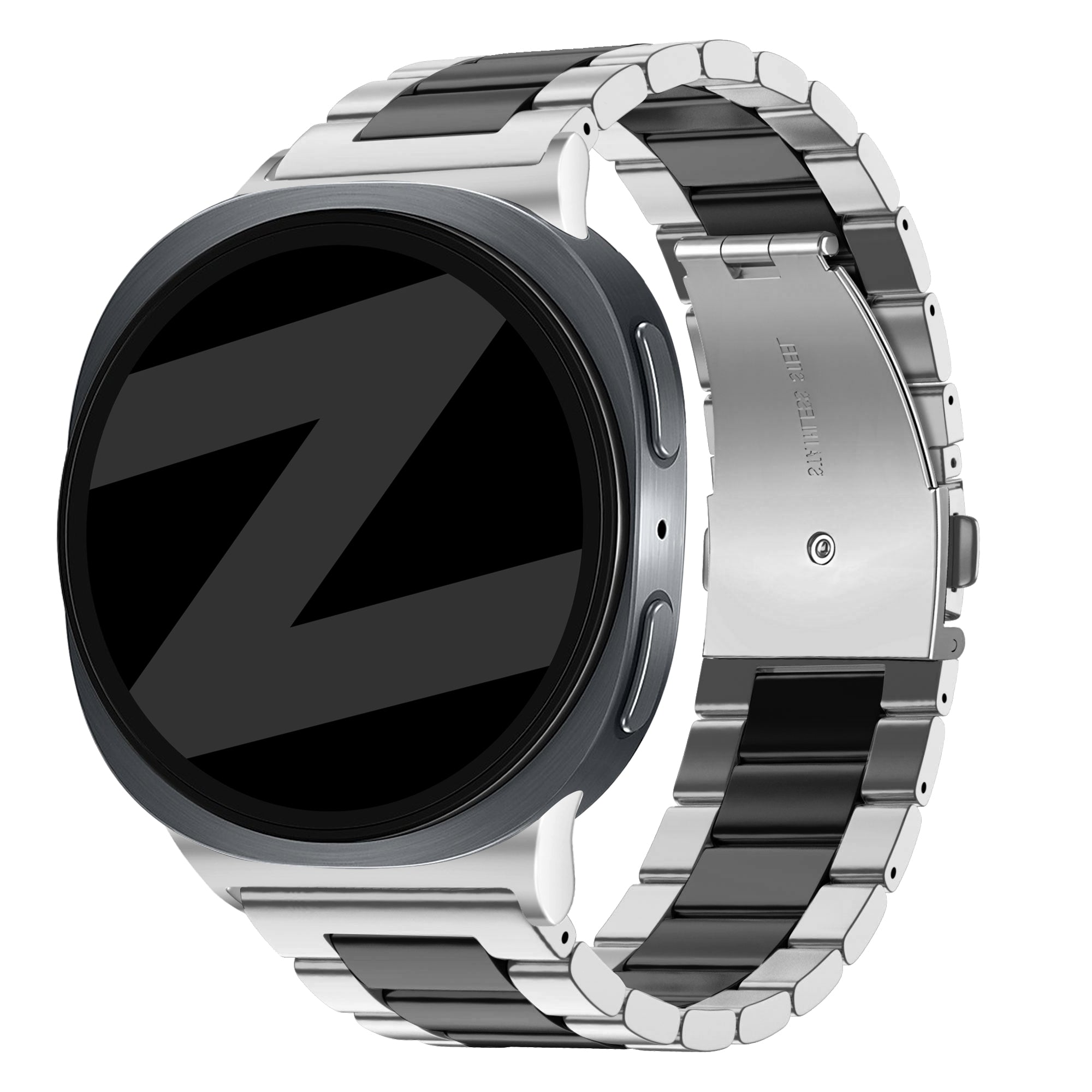 Bandz Samsung Galaxy Watch 8 Classic Stahlarmband 'Classic' (Silber/Schwarz)