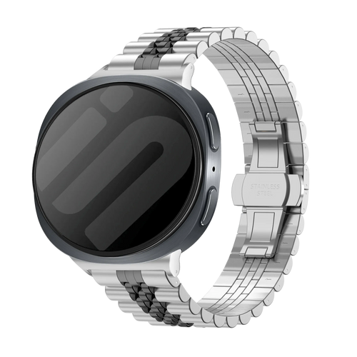 Samsung Galaxy Watch 8 - 40mm Jubilee Stahlarmband (Silber/Schwarz)