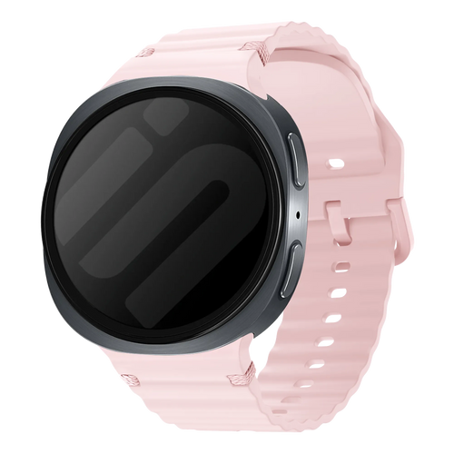 Samsung Galaxy Watch 8 - 44mm Wave Silikonarmband (Rosa)