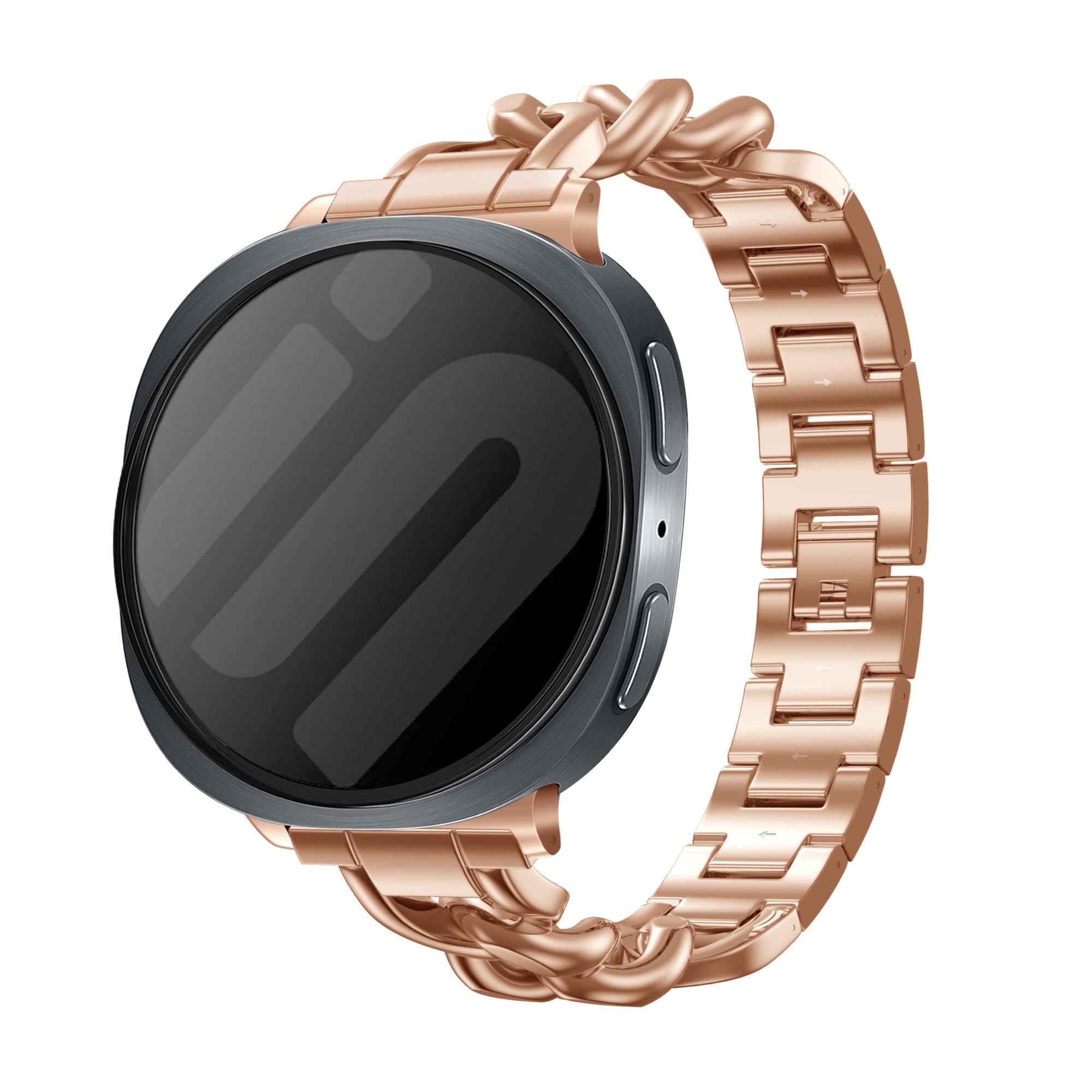Samsung Galaxy Watch 9 - 44mm Stahl Kettenarmband (Roségold)