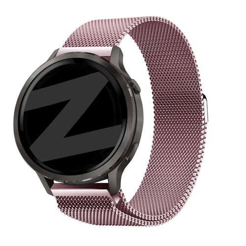 Bandz Garmin Forerunner 70 Milanese Loop Armband (Rosa)