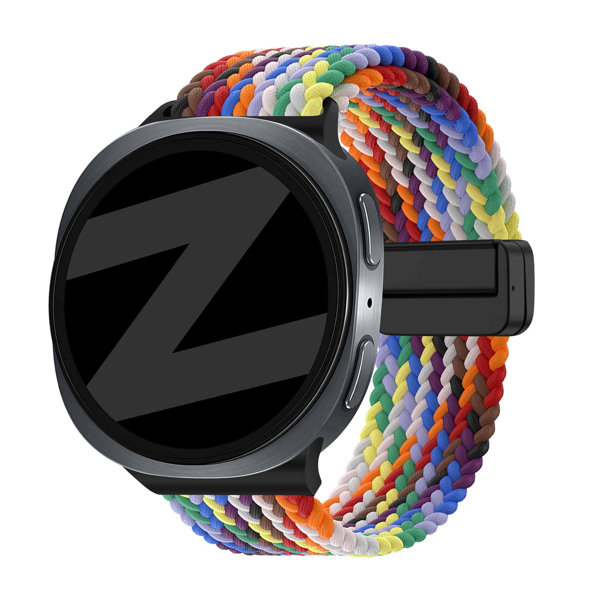Bandz Samsung Galaxy Watch 8 Classic Magnetisches Geflochtenes Armband (Farbenfroh)